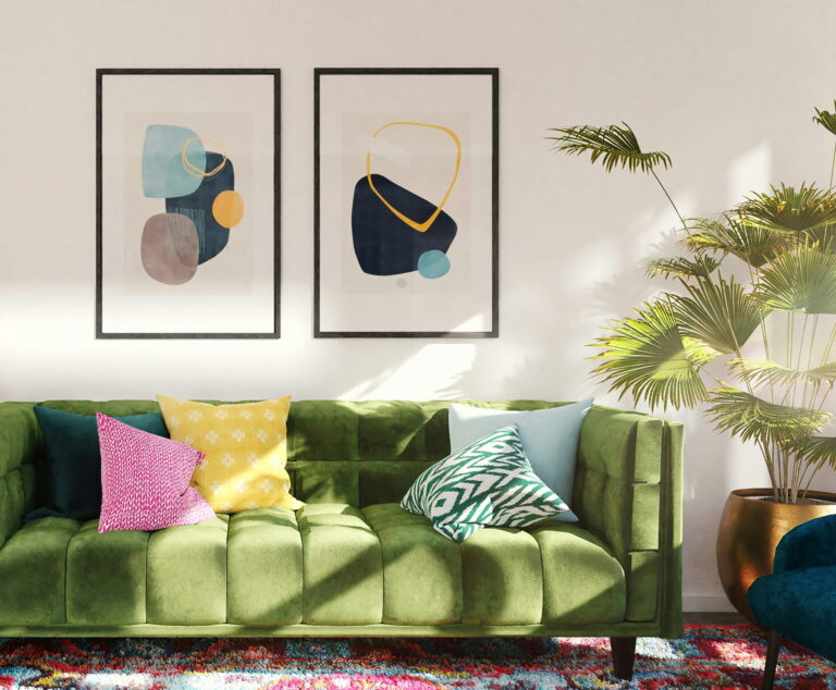 Interior Sofa with Plant